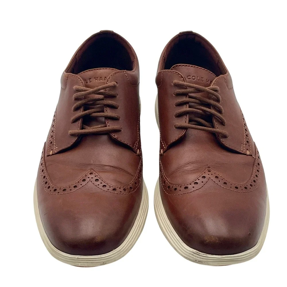 Cole Haan‎ Mens Brown Wingtip Oxford Shoes Grand OS Comfort Size 11M